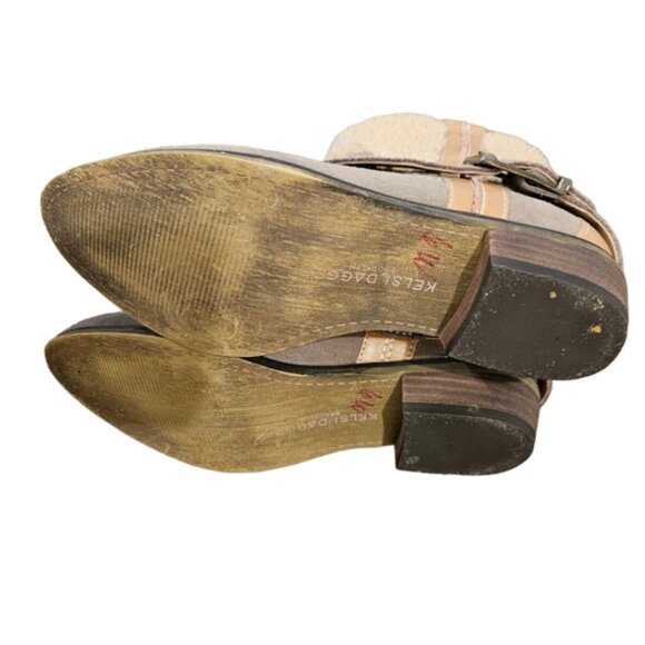 Kelsi Dagger | Tan Ankle Buckle Booties | Size 6 - Picture 7 of 11